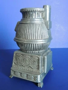 Vintage 1974 Sandrico Pot Belly Metal Piggy Bank 5 1/2" - Picture 1 of 8