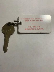 Llavero y llave Sheraton Motor Inn Hotel Motel Room Minneapolis Minnesota #1452 - Imagen 1 de 2
