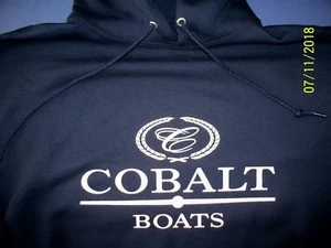 Cobalt Boats Screen Printed Hooded Sweatshirt 9.3 oz. Heavy Weight - Picture 1 of 1