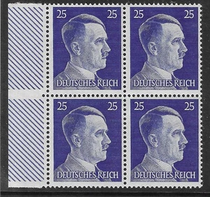 GERMANY - 1941 - THIRD REICH - HITLER 25PF - BLOCK 4V /  EDGE - MNH ** - Picture 1 of 1