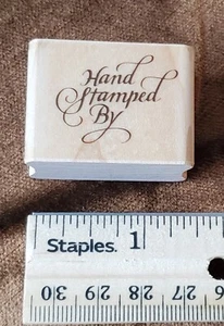 Gummistampede elegant handgestempelt von A864B Holzstempel - Bild 1 von 2