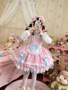 Vestido colgante para mujer Maid Rabbit azul y rosa - Imagen 1 de 13