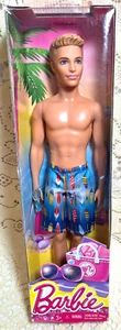 Barbie Ken Beach Day Surf 2013 Mattel BCN27 con gafas de sol y board shorts nuevo en caja 50 L - Imagen 1 de 5