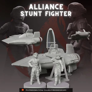 A Wing Star Fighter Resin 3d Printed Star Wars Legion Scale 1:46 - Picture 1 of 1