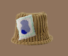 2021 new  woolen hat Warm knit hat  khaki Fashion hats