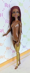 BARBIE Fashionistas #186 Africana AA Vino TRENZAS Híbrido ORO PRÓTESIS Muñeca JUNIO - Imagen 1 de 6