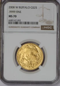 2008-W Gold Buffalo 1/2 oz. $25 NGC MS70 - Picture 1 of 2