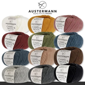 Austermann 5x50 g Camel & Wool Wolle Schurwolle Kamel Stricken Häkeln 12 Farben - Bild 1 von 13