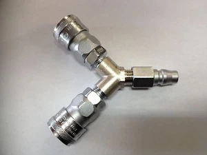 GENUINE NITTO 2-WAY Y-COUPLING (20SM & 20PF) MULTI HOSE FITTING – MADE IN JAPAN - Picture 1 of 1