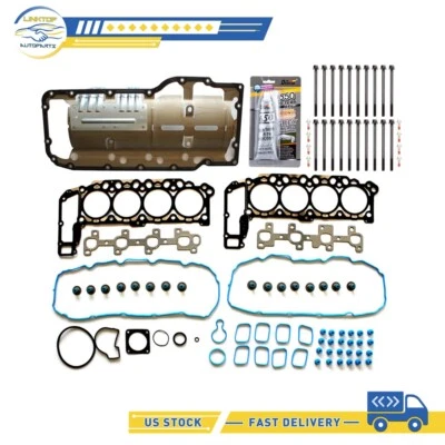 For 1999-2003 Jeep Grand Cherokee 4.7L Head Gasket Bolts Set Oil Pan Gasket - Image 1 of 4