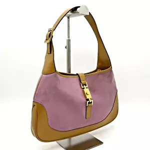 Gucci Jackie Shoulder Hand Bag Suede Leather Authentic - Picture 1 of 24