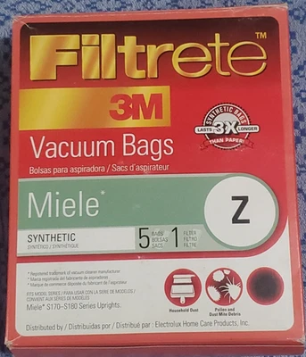 Filtrete 3M Miele Vacuum Bag And Filter Set For Kenmore Z 5 Bags & 1 Filter New - Image 1 of 3