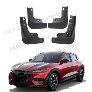 Set Front Rear Splash Mud Flaps Guards For Ford Mustang Mach-E Mach E 2020-2024 - Picture 1 of 2