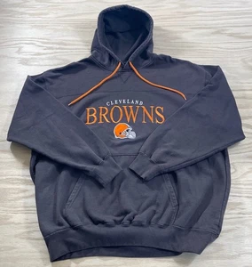 Vintage Men’s Cleveland Browns Embroidered Hoodie Sweatshirt Size Adult Large - Picture 1 of 18