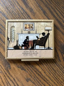 Silhouette The Children’s Hour. No. 5460. Sherman & Miles. With Thermometer - Picture 1 of 2