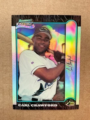 1999 Bowman Chrome International Refractor #440 CARL CRAWFORD RC 074/100 - Image 1 of 2