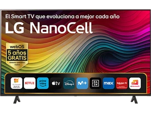 TV LED 55" - LG 55NANO82T6B, UHD 4K, Procesador Inteligente 4K α5 Gen7 - Imagen 1 de 12