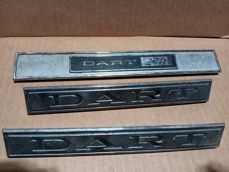 Dodge Dart Dart 270 1964 emblemas de metal lote de 3. OEM  Foto 1 de 4