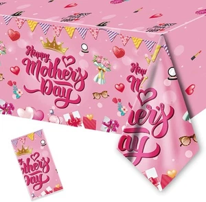 1PC Mothers Day Tablecloth Disposable - 108" × 54", Mother's - Picture 1 of 7
