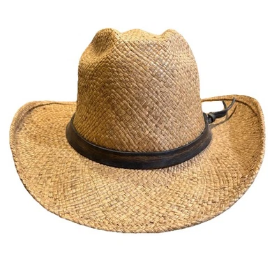 Sombrero de Vaquero de Paja Brady Sombreado De Colección Grande Country Farmer Foto 1 de 4