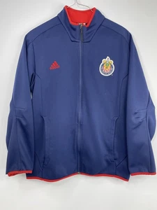 Adidas Club Deportivo Chivas USA bestickte Jacke Fleece gefüttert Herren XL blau - Bild 1 von 8