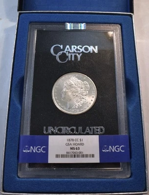 1878 CC $1 GSA NGC MS 63 Morgan Silver Dollar, Better Date Carson City Type Coin - Image 1 of 4