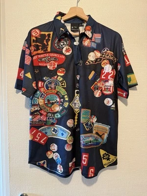 Polo Puma X Mihara Yasuhiro maglia taglia L patch colorate nuova - Immagine 1 di 4