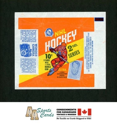 1970-71 O-PEE-CHEE HOCKEY 2nd SERIES WRAPPER / GORDIE HOWE ON FRONT - Image 1 of 4