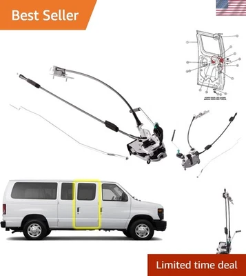 Side Hinged Door Latch Assembly compatible for Ford E150 E250 E350 RH Side Do... Foto 1 de 4