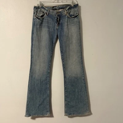 Pantalones de mezclilla Lucky Brand Lil Maggie para mujer talla 10 30 largo corte bota lavado medio EE. UU. Foto 1 de 4