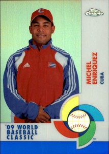 2009 Topps Chrome World Baseball Classic Blue Refractor Card #W20 Enriquez