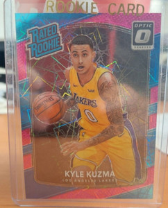 KYLE KUZMA 2017-18 DONRUSS OPTIC RATED ROOKIE PINK VELOCITY HOLO RC #174 /79