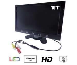  MONITOR LCD 10.1 POLLICI PULSANTI TOUCH 2 INGRESSI AV PER VIDEOSORVEGLIANZA.
