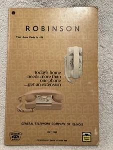 1969 Robinson IL Telephone Book With Annapolis Flat Rock Hardinville Hutsonville - Picture 1 of 7