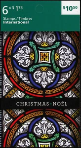 Canada Stamp Booklet - #BK472 Christmas (Stained Glass) (2011) 6 x $1.75 Book... - Imagen 1 de 1
