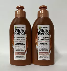 (2) Garnier Whole Blends COCONUT OIL & COCOA BUTTER Leave In Conditioner-5.1oz - Picture 1 of 3