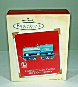 Hallmark QX8243  Lionel Blue Comet 400T Oil Tender  Ornament - NOS - Picture 1 of 5