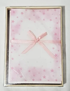 NIB Marcel Schurman Collection 10 Cards Envelopes Translucent Jackets Pink Star - Picture 1 of 2