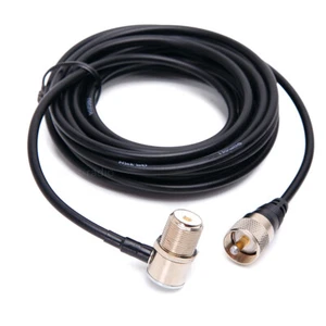 16ft RG-58 Coaxial Cable PL259 UHF Male to SO239 Female connector Ham Car Radios - Picture 1 of 7