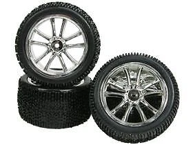 Precision 3Racing 5 Spoke Tyre and Rim Set for Lazer ZX-05 (4pcs)- Silver - Image 1 of 1