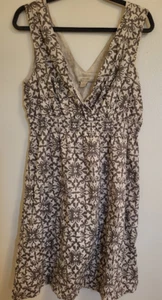 Natural Relfections Women/s Dress Cottage Core Casual Tan and Beige Size XL - Picture 1 of 6