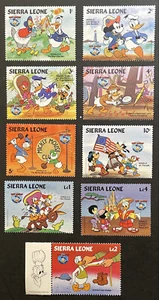 SIERRA LEONE DONALD DUCK STAMPS 1984 MNH 50TH ANNIVERSARY DISNEYLAND ANIMATED - Picture 1 of 1