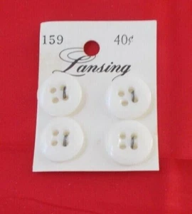 Vintage Lansing 4 Ct. White, 4 Hole Flat #159 - Picture 1 of 3
