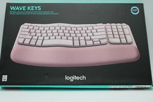 Logitech Wave Keys Wireless Ergonomic Keyboard - Rose - Picture 1 of 10