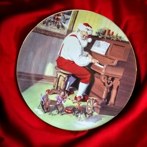 Santa's Cheer 2. Ausgabe Teller Browning Santa's Christmas Serie Weihnachtsmann am Klavier - Bild 1 von 8