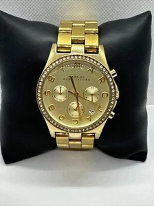 Marc Jacobs MBM3105 Women's Gold Stainless Steel Analog Dial Quartz Watch JNA503 - Picture 1 of 11