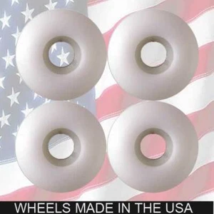 BLANK 53mm White Skateboard WHEELS.. FREE SHIP - Picture 1 of 1