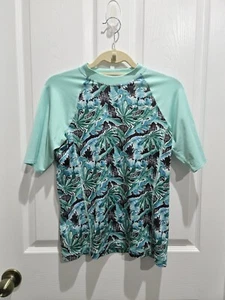 O'rageous Girls XL rash guard  green  plant pattern   one piece - Picture 1 of 8