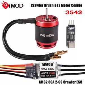 Motor Outrunner 9IMOD AM32 2-6S 80A sin escobillas ESC 3542 para coche sobre orugas de radiocontrol de 1/10 - Imagen 1 de 24