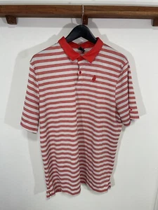 Oakley Polo da golf a righe rosse e bianche uomo extra large - Foto 1 di 2